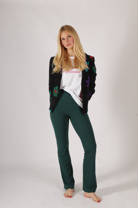 Leggings a zampa- Verde