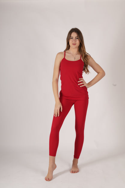 Leggings liscio- Rosso