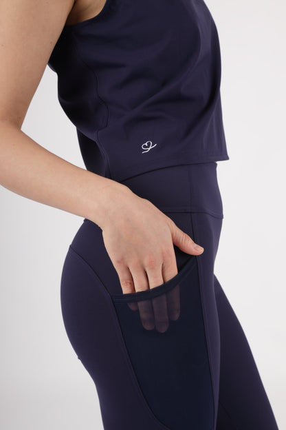 Legging avec poche transparente - Bleu