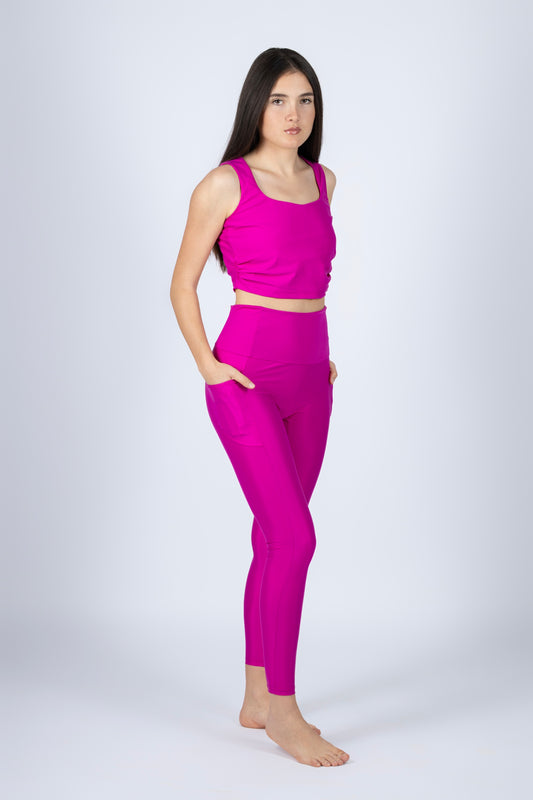 Leggings con tasca - Fucsia