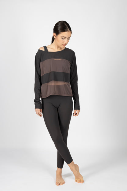 Leggings liscio- Antracite Caldo