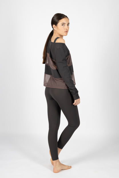 Leggings liscio- Antracite Caldo
